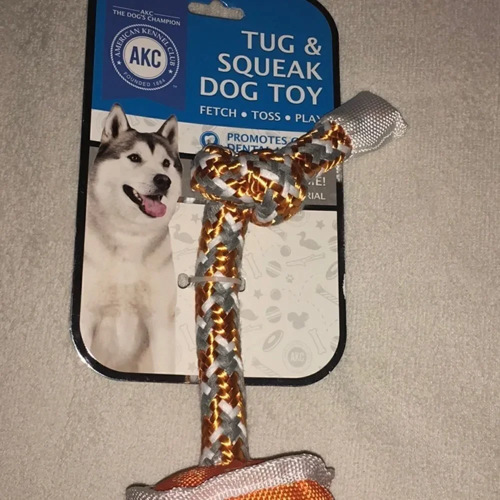 Tug and Squeeze Dog Toy
